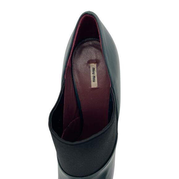 Miu Miu By Prada Teal Stiletto Booties Leather Womens Size US 9 EU 39 - Picture 8 of 9